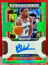 Bryson Williams 2022 Prizm Draft Sensational Signatures Texas Tech Red Raiders