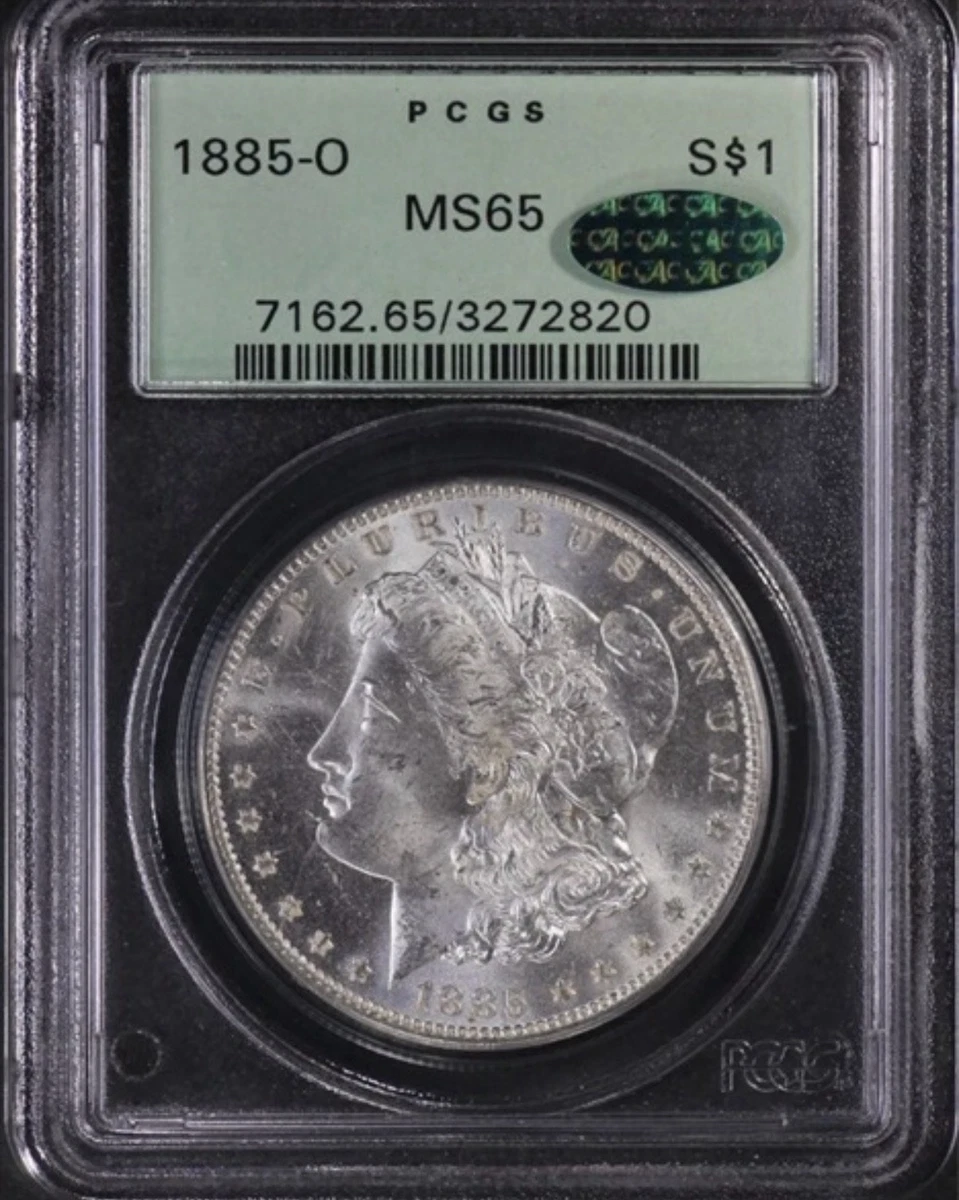 PCGS Certified MS 65 Graded 1885 Year Morgan US Dollars (1878-1921