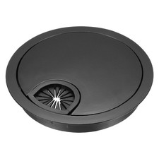 Desk Cable Hole Cover,Zinc Alloy Cord Raceway 80mm,Black