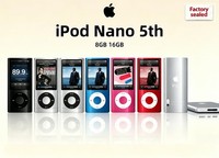 Apple iPod Nano 5th Gen 8GB/16GB Music Player Multiple Colors New Factory Sealed