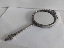 Vintage Vanity Hand Mirror. Silver Plated. 26x11cm. 