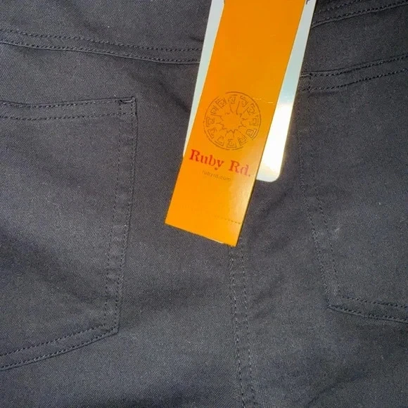 Ruby Rd Black Pull On Pants NWT Size 14 - Image 3 of 3