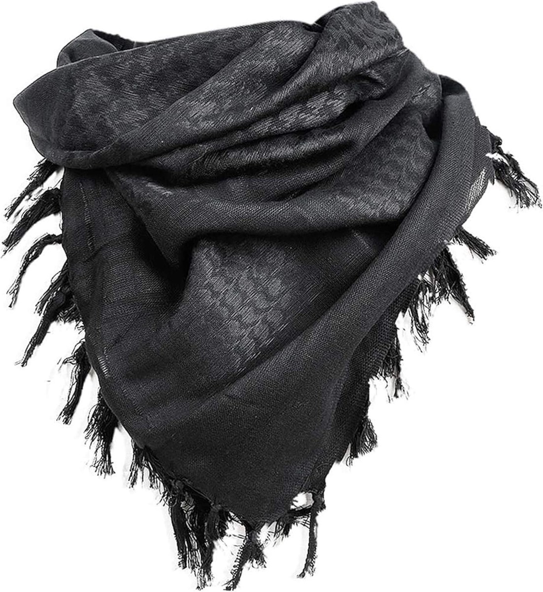 Tactische Shemagh-hoofddoek, militaire stijl, shermag, Patrol Keffiyeh, wit en blauw, wit/blauw, eenheidsmaat, wit/blauw, 110x110 cm