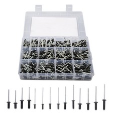 500pcs Aluminum Rivet Kit 14 Sizes Assorted Blind Rivets Storage Case DIY Use