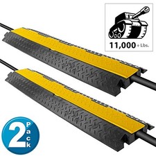 Pyle PCBLCO102X2 Ramp-1 Channel Rubber Floor Cord Concealer-Heavy Duty
