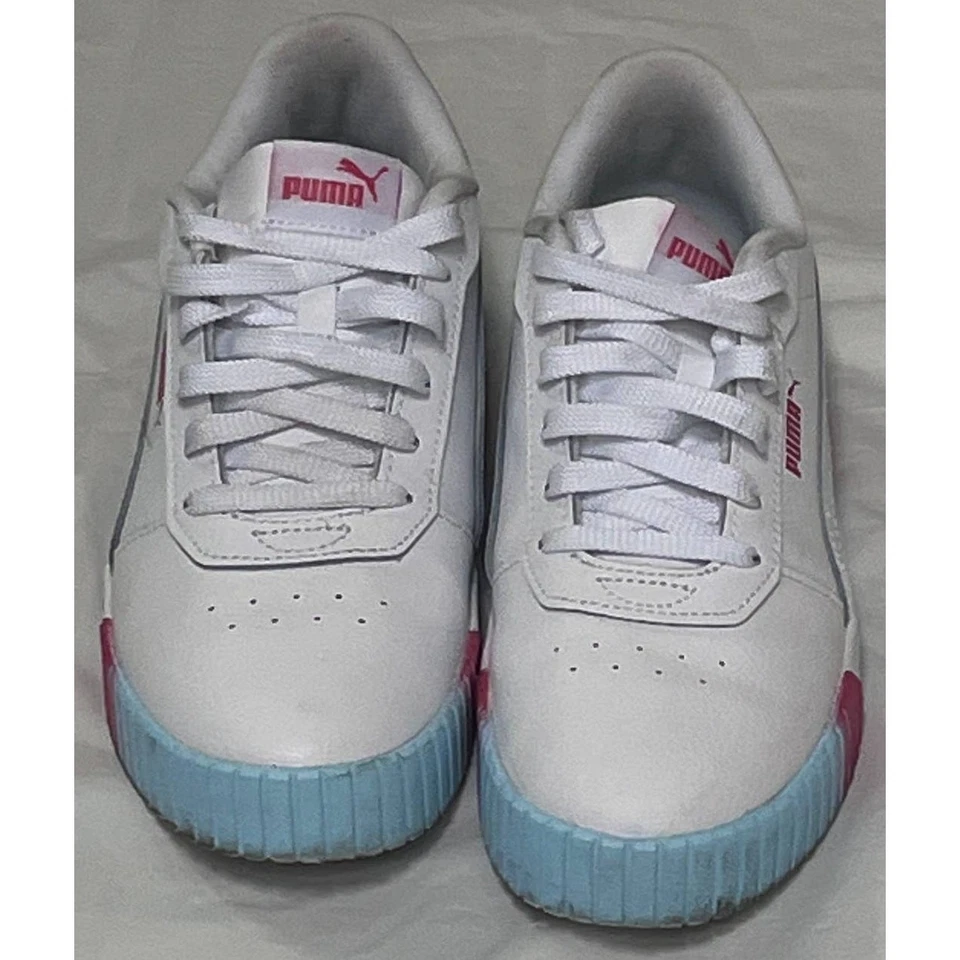 Puma Carina 2.0 Fade Jr para niños grandes blanco/rosa/azul - talla 7 - 390472-01 con caja Foto 3 de 4