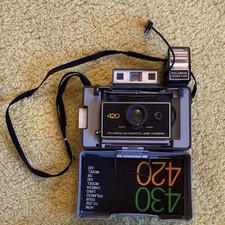 Polaroid 420 Land Camera w/ Flash Vintage Instant Camera Film Pack 5 Left