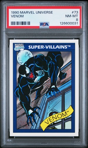 1990 MARVEL UNIVERSE #73 VENOM PSA 8