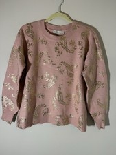 LOFT Soft Long Sleeve Crew Neck Sweater MediumCasual Pink Metallic Pro