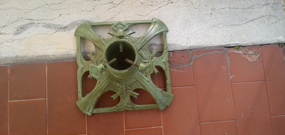 Supporto RITIRO ! Base Antico GHISA REGOLABILE Serbatoio Albero Natale Liberty - Immagine 4 di 4