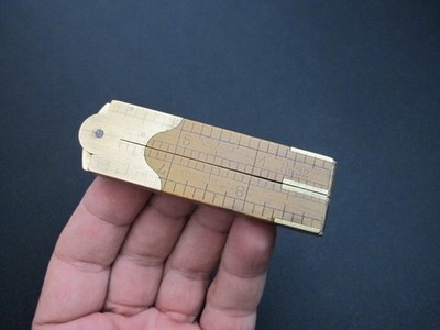 Old/Vtg ''STANLEY - SWEETHEART'' Brass-Boxwood Folding Rule #32 Antique Rare Tool