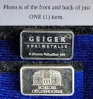 Vintage Geiger Edelmetalle Schloss Guldengossa 5 Grams 999 Fine Silver Bar