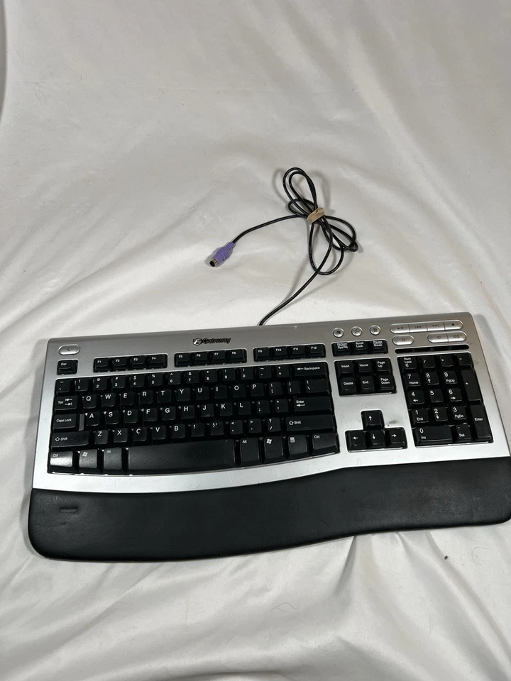 Teclado con cable multimedia Gateway 2000 vintage KB-0532 PS/2 teclado negro Foto 4 de 4