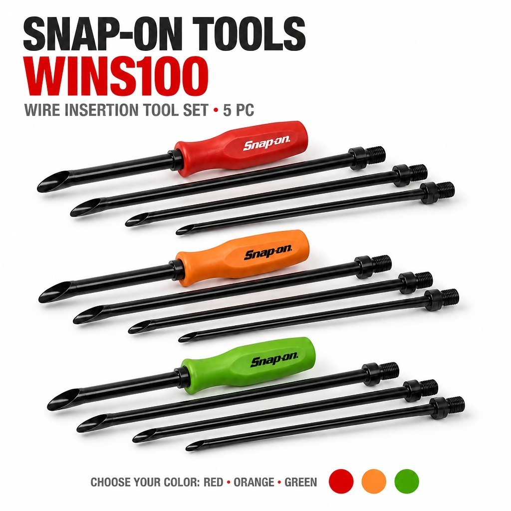 Snap On Tool Wire Insertion Tool SET 5 Pc 3 different Colors hard