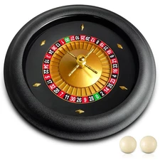 Leyndo 18 Inches Deluxe Casino Roulette Wheel Set, ABS Professional Roulette ...