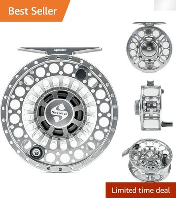 Gunmetal Silver Spectre 5/6 Fly Reel - Superior Line Control & Retrievability
