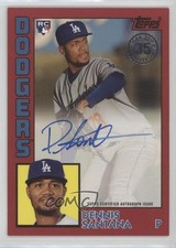 2019 Topps 1984 Baseball Rookies Red 7/25 Dennis Santana #84R-DS Auto d4v