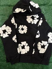 Denim Tears Black Cotton Wreath Sweatshirt Hoodie Size Large