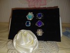 Cocktail Ring Lot. Sizes 7&8. Faux Opal, Faux Aquamarine, Plus More — photo 3