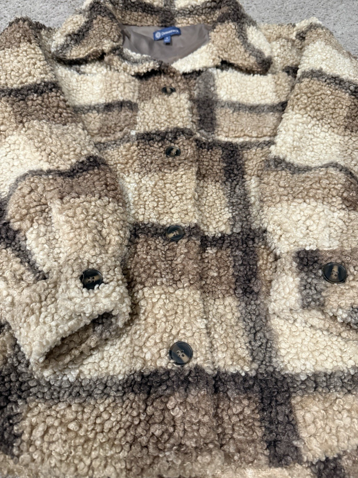 DEMOCRACY PLAID JACKET WITH PATCH POCKETS | S | W… - image 3