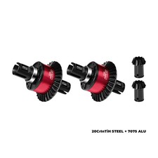 GPM Front  Rear Complete Differential 30/9T Red for Arrma 1/5 Kraton/Outcast