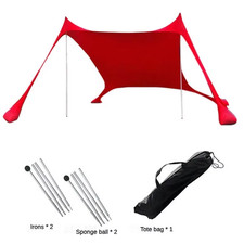 Tenda Da Spiaggia E Campeggio Esterna Telo Protezione UV Portatile Anti Vento