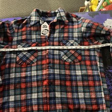 Pendleton Button Shirt Men's XL Multicolor Plaid Wool USA Made Flannel*