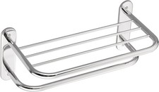 Commercial 18-Inch Towel Bar with Shelf, Chrome