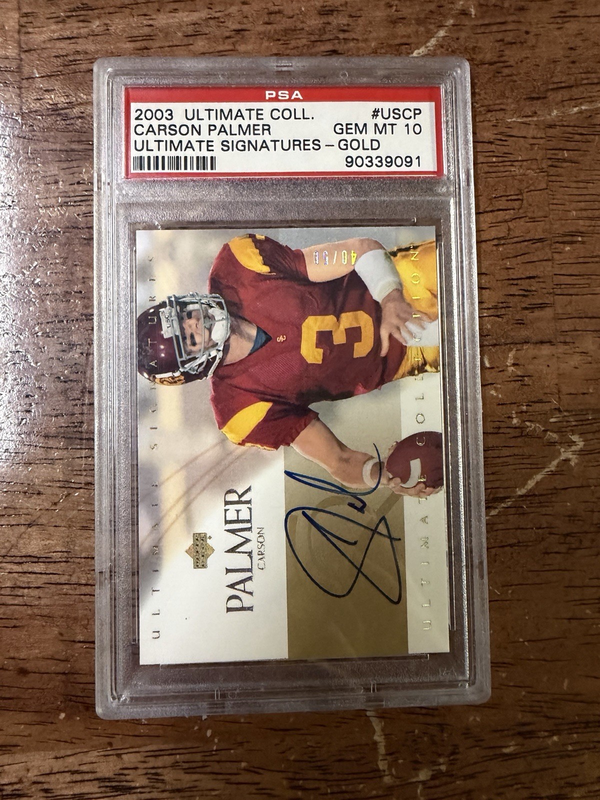 Carson Palmer Ultimate Collection Ultimate Signatures #USCP Ultimate Signatures-Gold