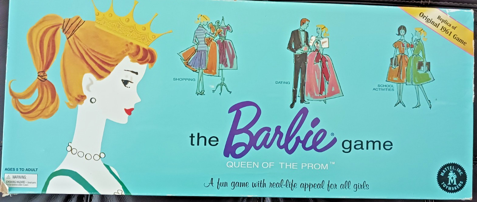 Queen Of The Prom Board Game Replica Of 60s Game Vtg