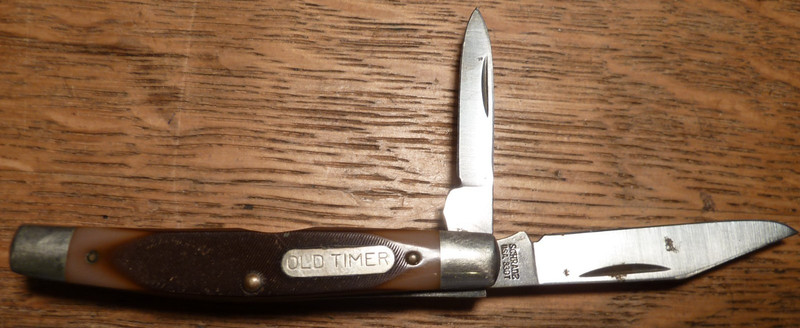 Old Timer Schrade 830T USA 2 Blade Pocket Knife