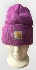 Carhartt Youth Knit Beanie Hat Purple Logo Cap Hats Kids