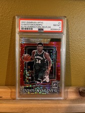 2021-22 Panini Donruss Optic Elite Dominators Giannis Antetokounmpo Red Pulsar