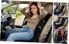 Leopard Car Seat Covers Full Setcute Cartoon Bunnycheetah Bunny-12-piece-set