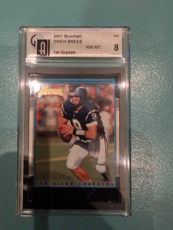 2001 Bowman Drew Brees #164 (RC) GAI-8 NM-MT