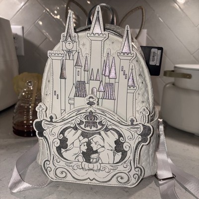 Loungefly Disney Cinderella White Silver Mini Backpack | eBay display picture 3