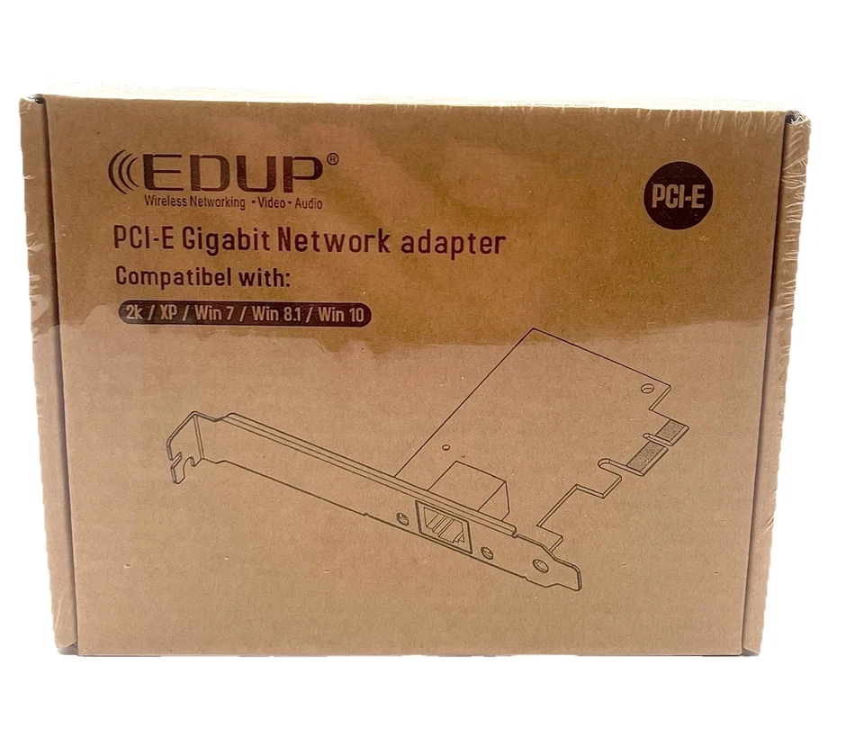 Ethernet Adapter PCI-E Gigabit Network Adapter New In Sealed Box - Image 2 of 2