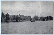 c1942 Livingston Manor New York NY Vintage Postcard White Roe Lake View Building