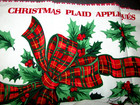 Christmas Applique Rems plaid bows & bears green holly (sew rm applique bx)