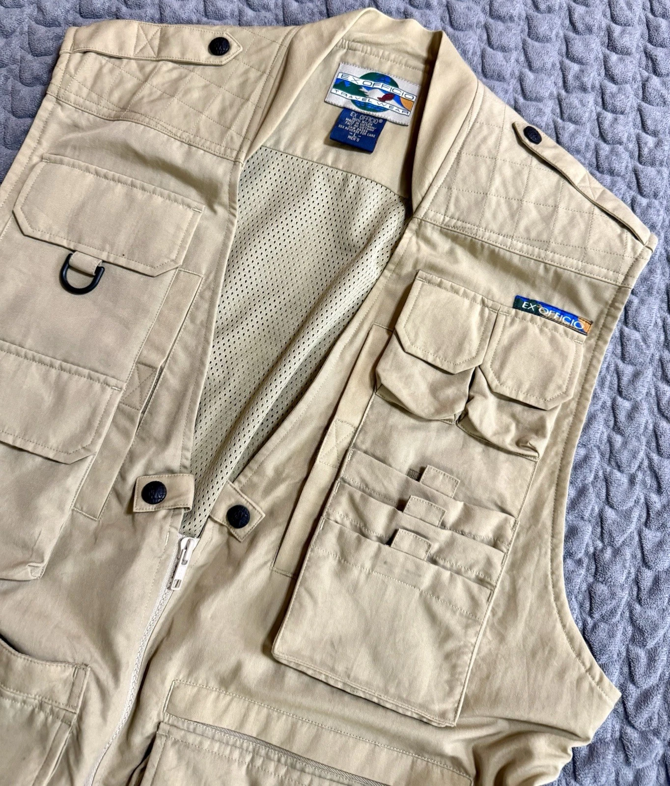 NEW! EX-OFFICIO Fishing Photography Vest-Men's L-Khaki-Outdoor-Pockets