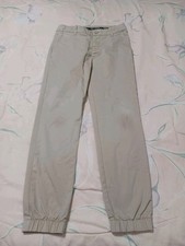 UNDER ARMOUR Boys youth 14 Beige Pants Button/zip Uniform Zip Side Pocket 27" In