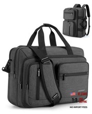 3 In 1 Laptop Bag for Men, Computer Briefcase 17.3 Inch Laptop Water Black