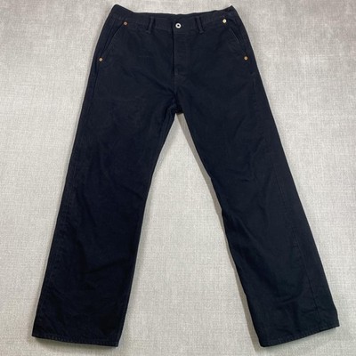 Red Tornado Jeans Mens 34x30 Black Selvage Denim Straight Fit Casual DN-0002