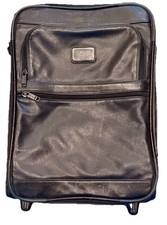 Tumi Black All Leather Carry-On Bag Suitcase VHTF