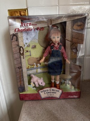Charlottes Web Fern DOLL & PIG Wilber Plush When I Read I Dream 2001 Box Collect