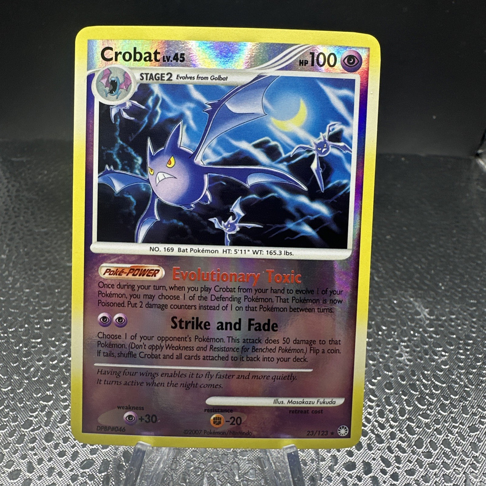 Crobat (Reverse Holo) 23/123 - Mysterious Treasures Rare Pokemon 2007 - LP