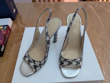 Betsey Johnson Mina Rhinestone Peep Toe Evening Sandals - Size 8