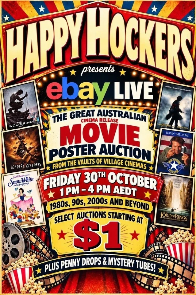 THE GREAT AUSTRALIAN CINEMA RELEASE MOVIE POSTER AUCTION