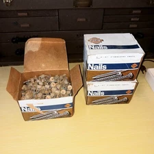 THREE BOXES Furring Nails, Smooth, 1 and 1/4th Inch , Patio Brand, NIB