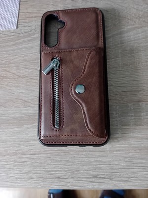 Hülle Kompatibel mit Samsung Galaxy A14 | Leder Handyhülle Praktische Handykette